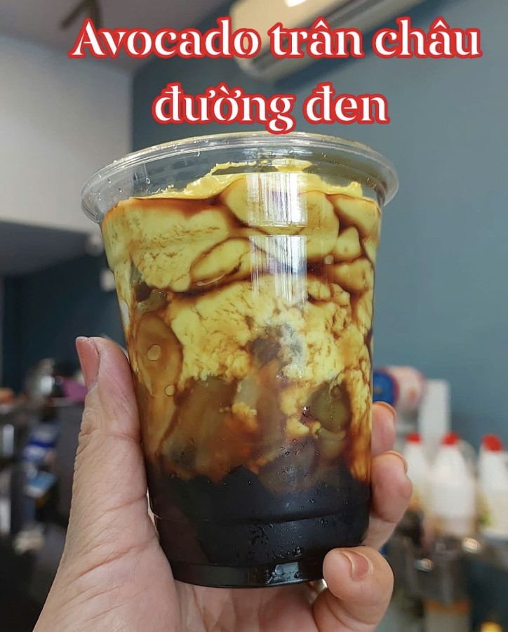 Sữa bơ trân châu đường đen