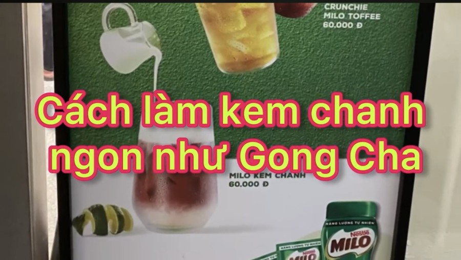 Cách làm kem chanh như món Milo kem chanh của Gongcha