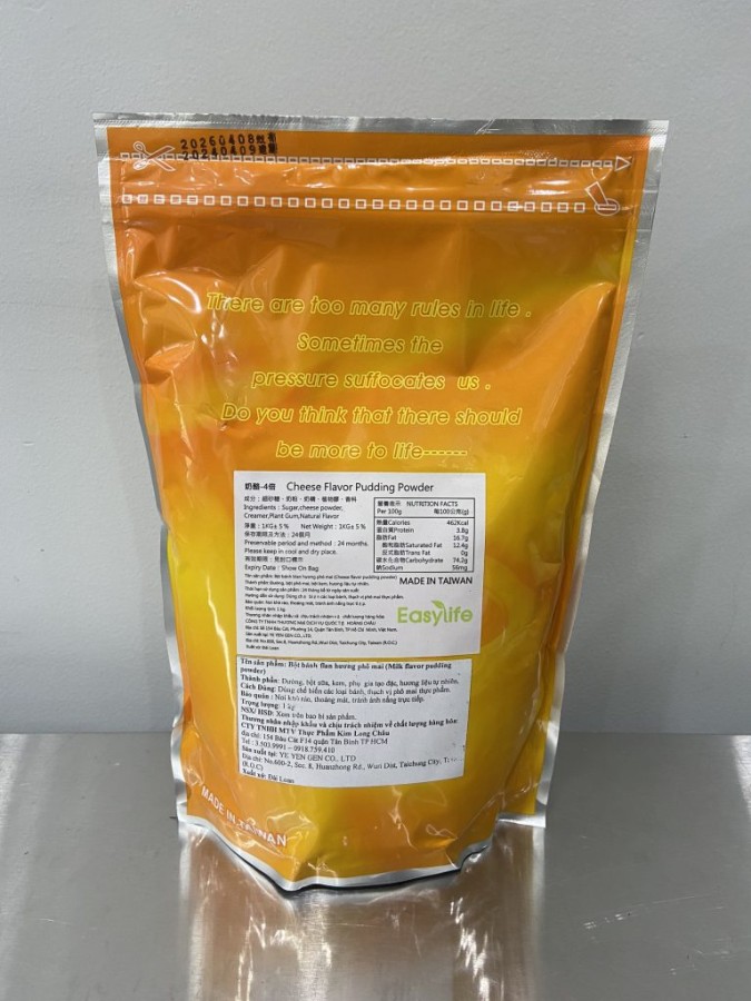 Bột Flan Phô Mai Đài Loan EasyLife gói 1kg
