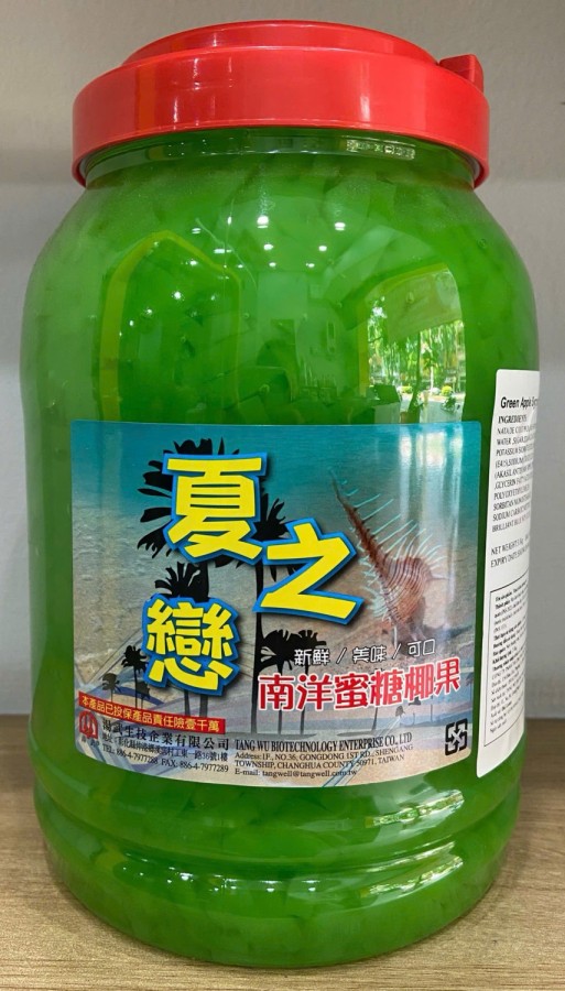 Thạch Dừa Đài Loan Vị Táo Xanh Hũ 3.8kg